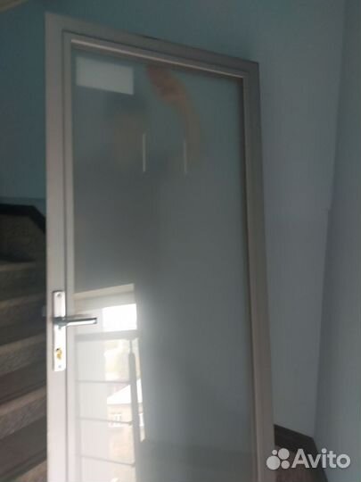 Дверь ктп 45, алюминиевая со стеклом