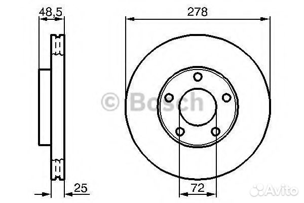 Тормозной диск 0986479179 bosch