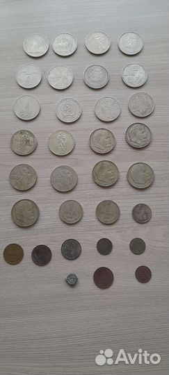 Коллекция монет один рубль