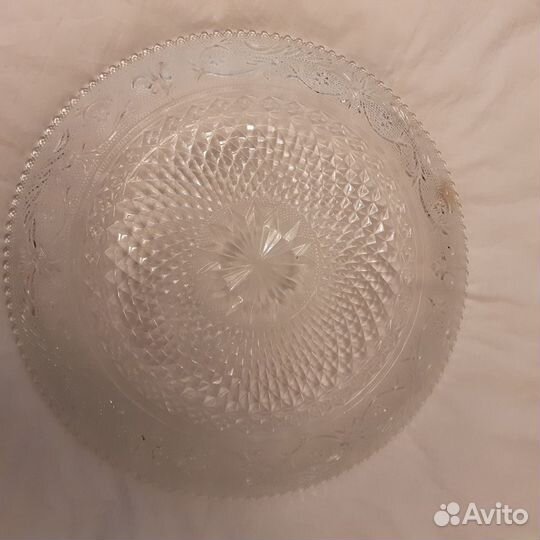 Продаю хрустальный поднос для фруктов времен СССР
