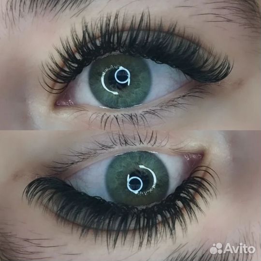 Наращивание -Вельвет ресниц,Оформление бровей