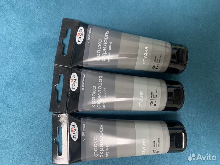 Акриловая краска серая 75 мл