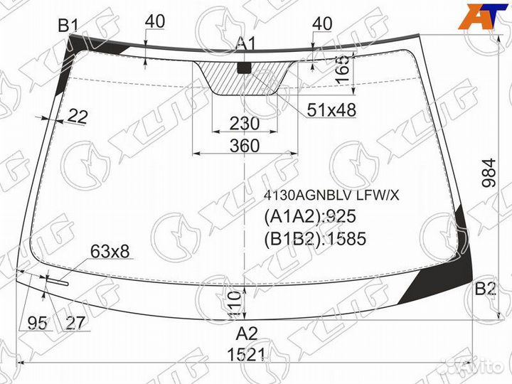 Лобовое стекло на Hyundai Sonata NF 04-10г