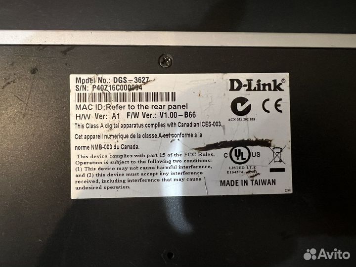 Коммутатор DLink DGS 3627