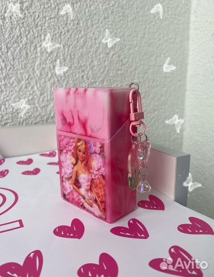 Портсигар с брелком из эпоксидной смолы