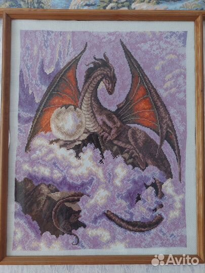 Картина вышитая крестом ручная работа