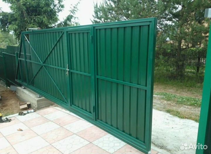 Откатные ворота под ключ