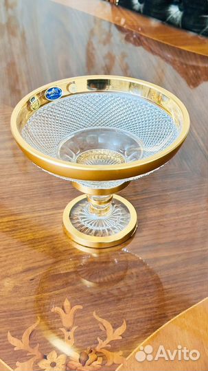 Конфетница. чешский хрусталь