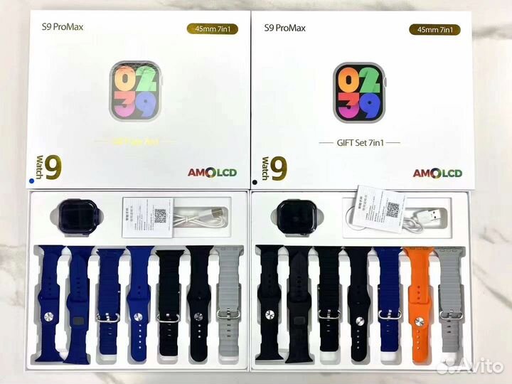 Смарт часы Watch S9 Pro Max 45мм (+7 ремешков)
