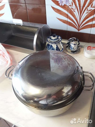 Нерж.посуда: дуршлаг, миски, терка, вафельн