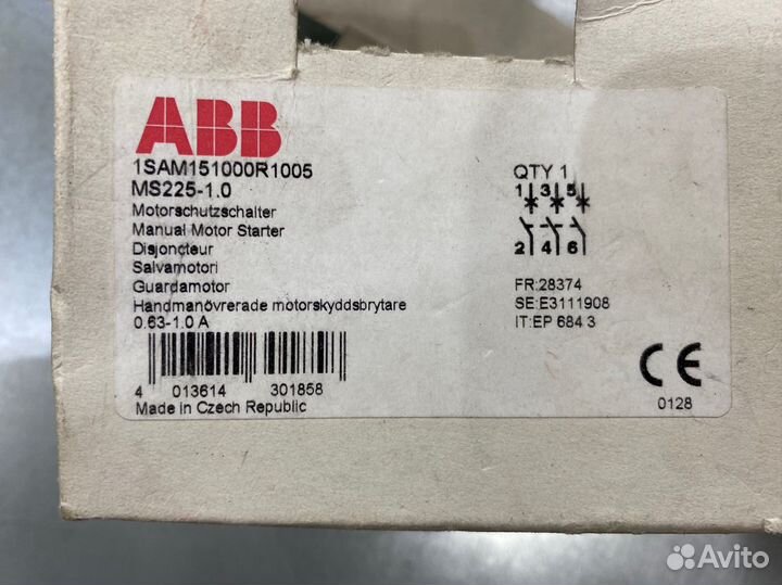 ABB автомат для защиты электродвигателя