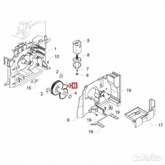 Комплект шестеренок для кофемашин Saeco, Philips