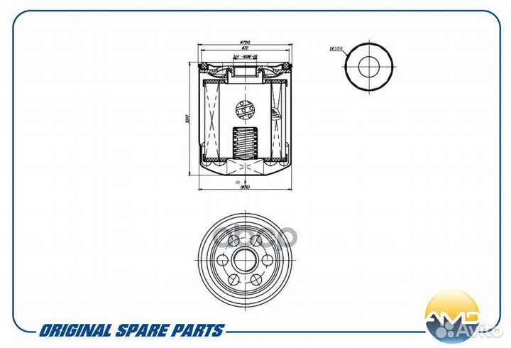 Фильтр масляный 5015485/ amdfl727 amdfl727 AMD