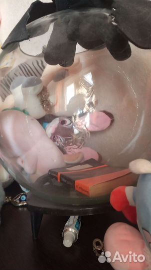 Аквариум круглый с рыбками