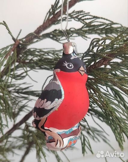 Стеклянные ёлочные игрушки, ручная работа