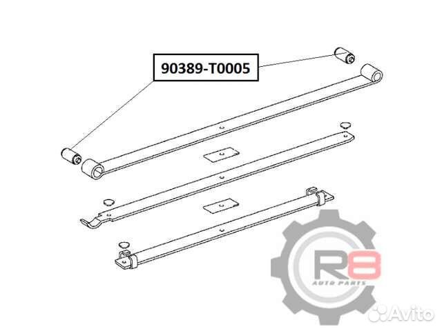 Сайлентблоки рессор задней подвески Hilux