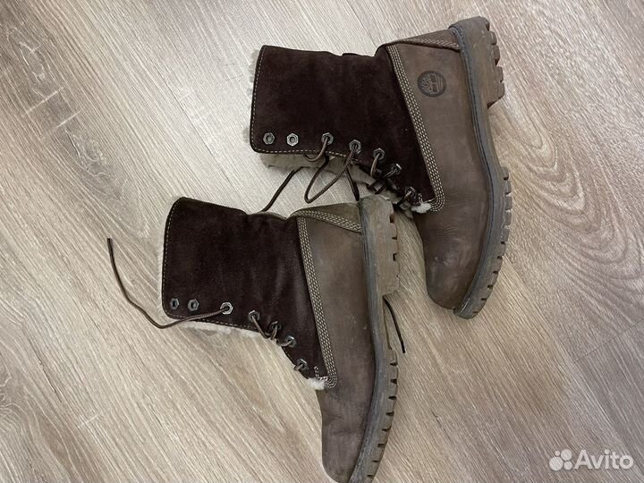 Ботинки Timberland зима нубук замша