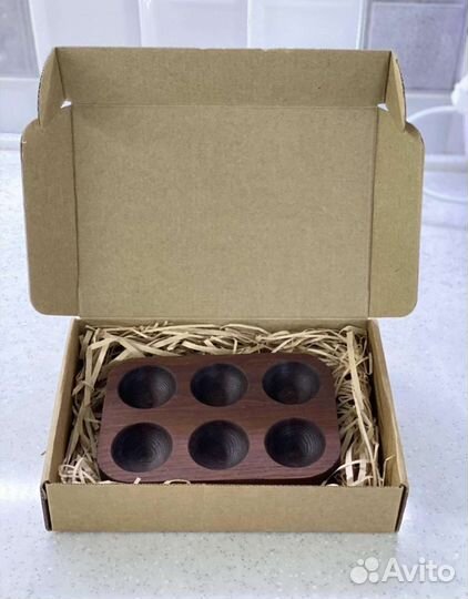 Деревянная подставка для яиц (термоясень)