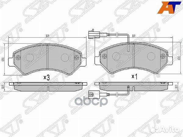 Колодки тормозные перед peugeot boxer 06- (2