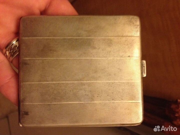 Портсигар трофейный серебро