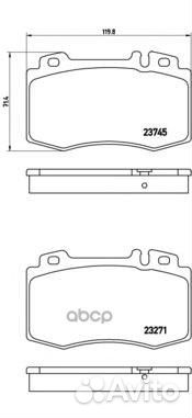 Колодки тормозные, передние P50053 Brembo