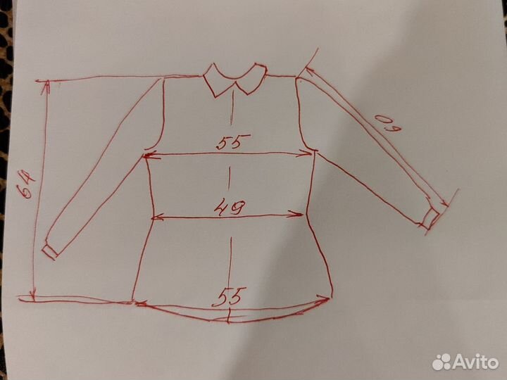 Блузка серый леопард 48-50 рр