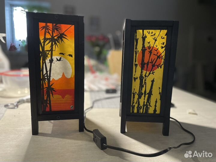 Светильник прикроватный в японском стиле