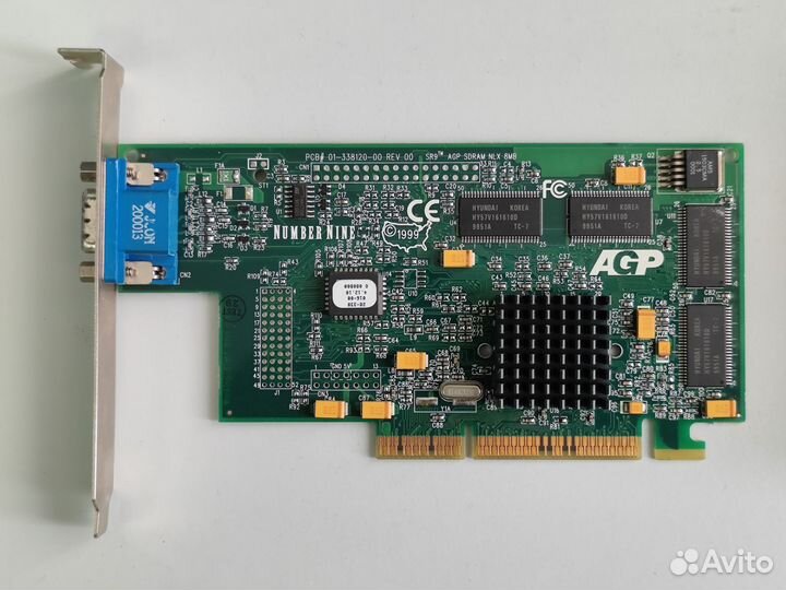 Number Nine SR9, затычки AGP, PCI и PCI-Express