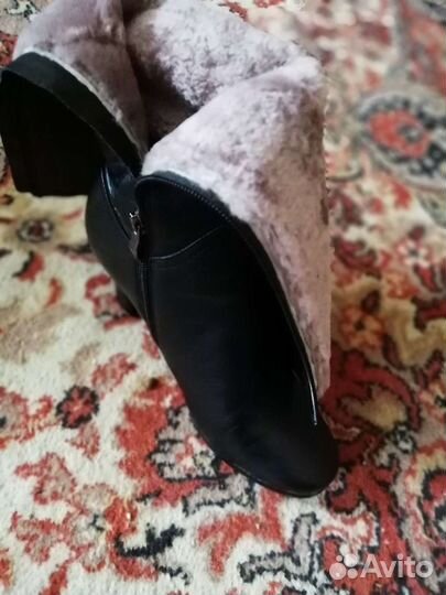 Новые кожаные зима сапоги