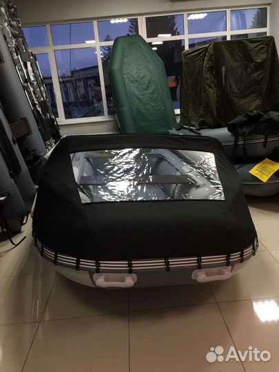 Лодка пвх Gladiator E380X серая