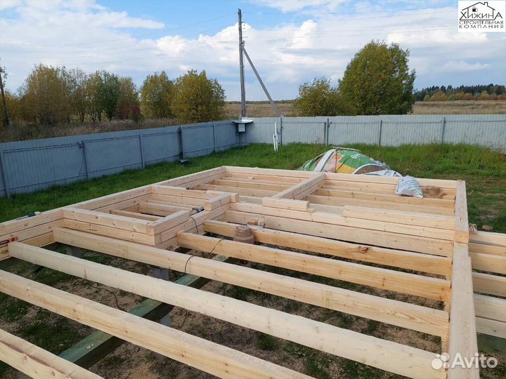 Срубы дома из бруса 6х9 1эт строительство