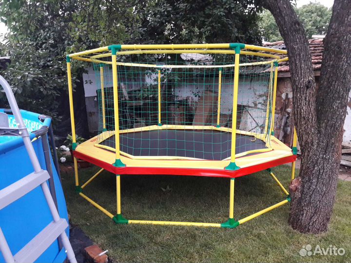 Батут каркасный 310 см с защитной сеткой разборный