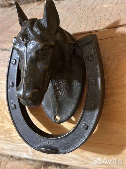Дверной молоток бронза Лошадь