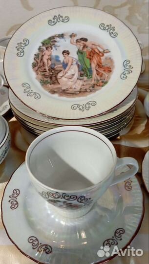 Сервиз чайный Германия антиквариат фарфор 80г 20в