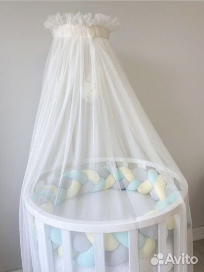 Бортик для детской кровати Косичка