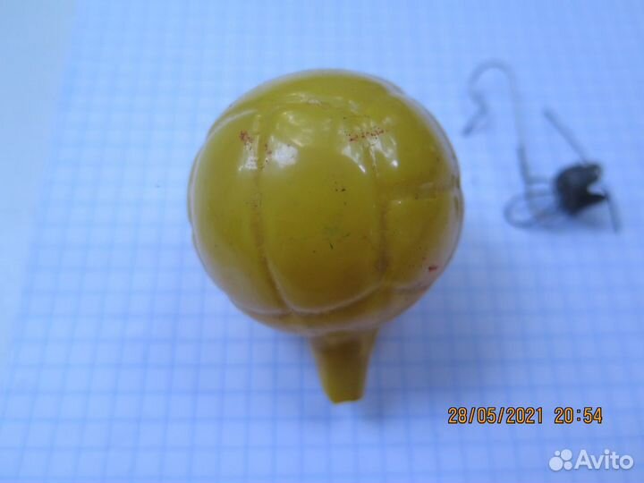 Елочная Игрушка мяч Стекло СССР