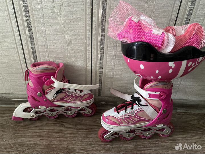 Роликовые Коньки детские с защитой размер 33-36