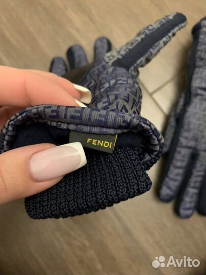 Перчатки краги детские Fendi