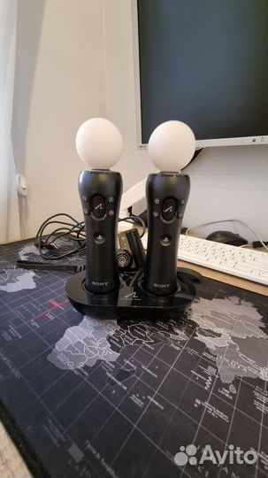PS move комплект с камерой и подставкой