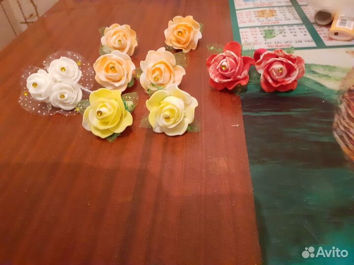 Заколки,резинки.Ручная работа