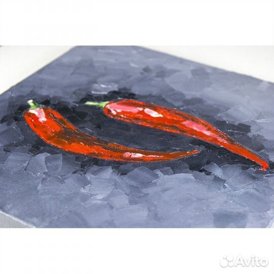 Перцы Чили интерьерная картина маслом на холсте