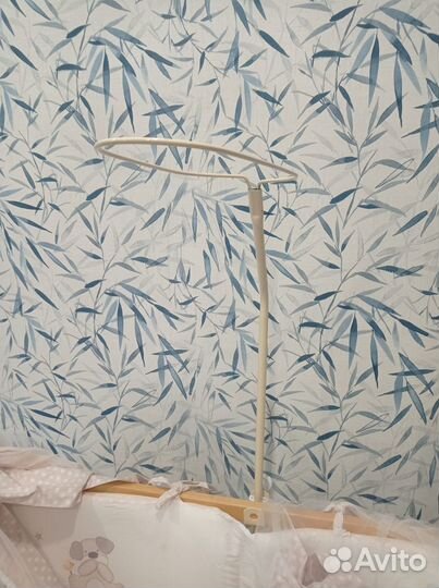 Бортики и балдахин с держателем в кроватку