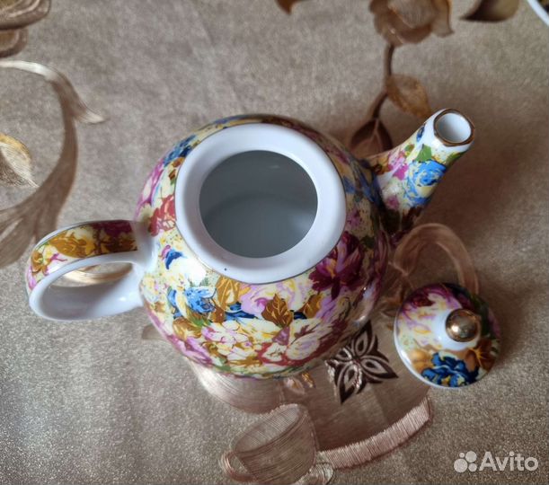 Чайный набор 3 предмета чайник чашка блюдце