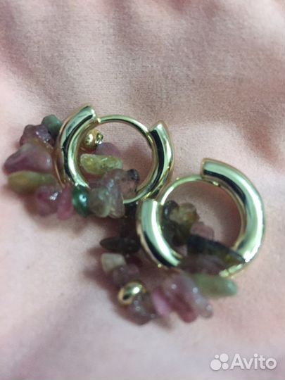Серьги с турмалином