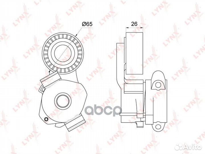 Натяжитель поликлинового ремня PT3203 lynxauto