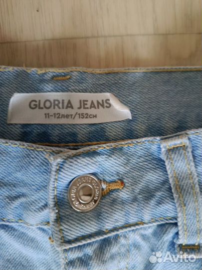 Джинсы для девочки gloria jeans 152 158 широкие