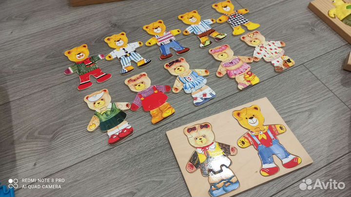 Развивающие игрушки пазл мишки