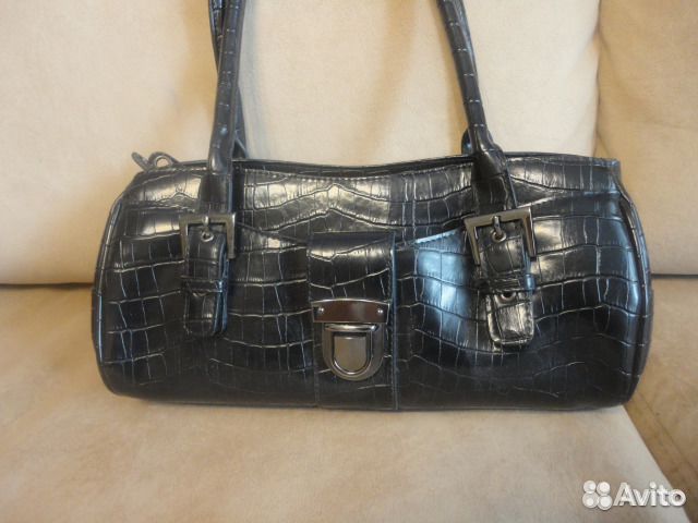 Сумка нат кожа черная не носила