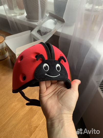 Божья коровка шапка шлем детский