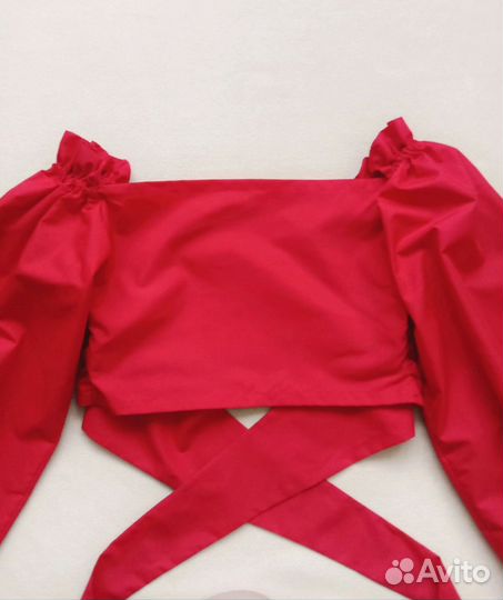 Топ блузка с объёмными рукавами 44,44-46